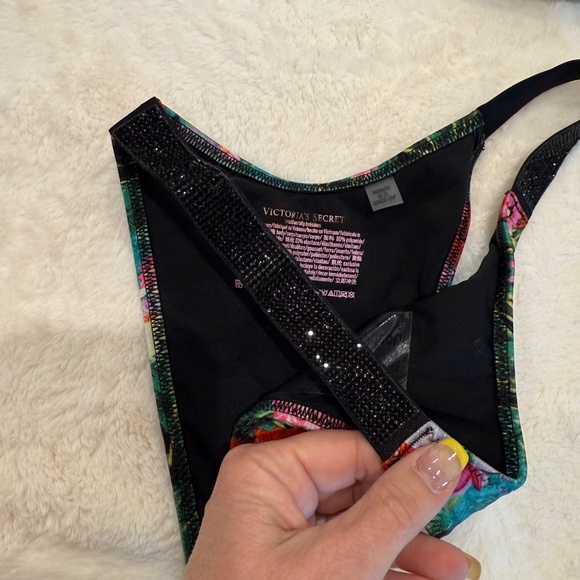 New! Victoria Secret Bombshell Push Up Brazilian Bikini Tropical 45613 - Picture 9 of 13